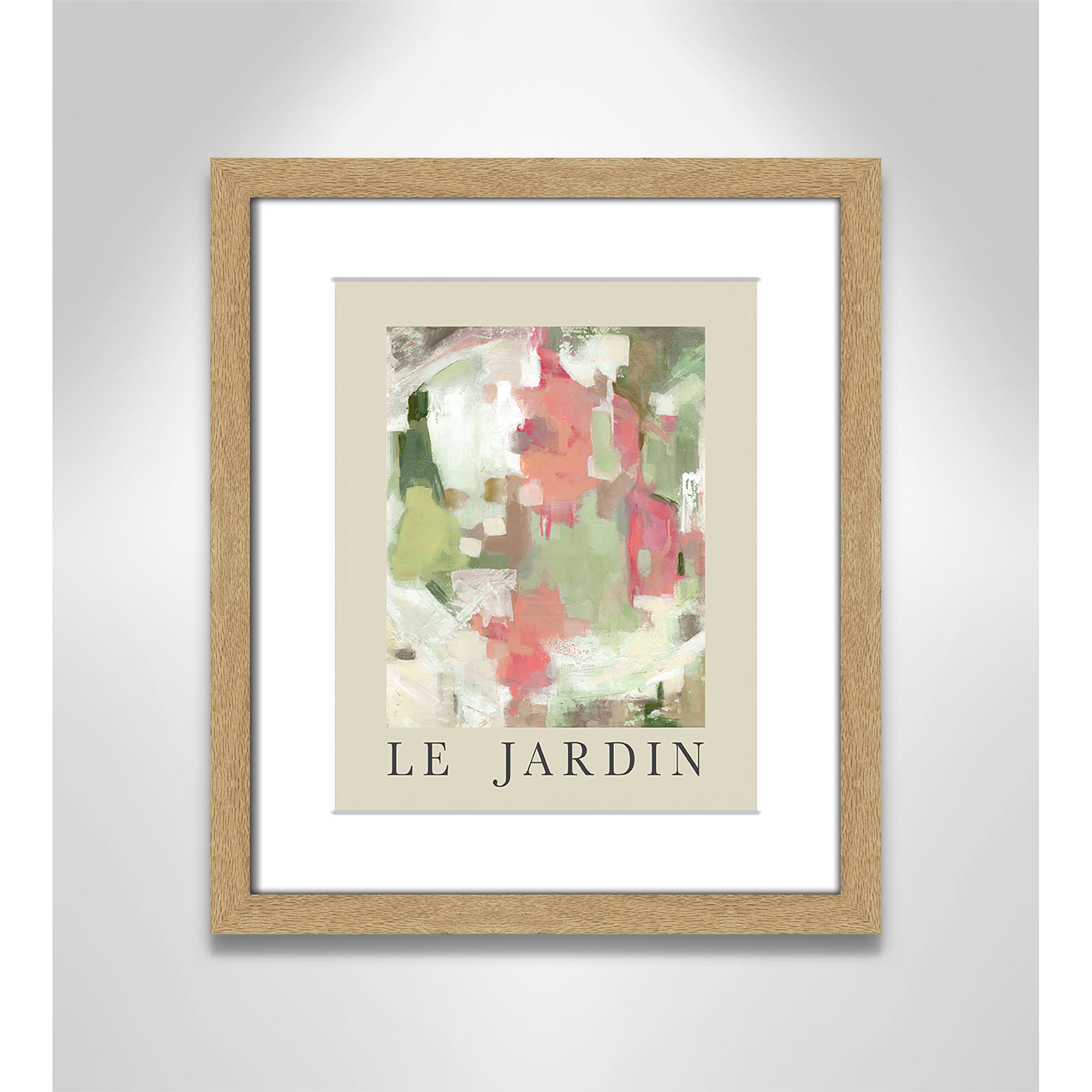 Botanical Poster Collection " Le Jardin " by Carol Robinson, 15" H x 13" W x 1.25" D, Natural Single Picture Frame, Yes