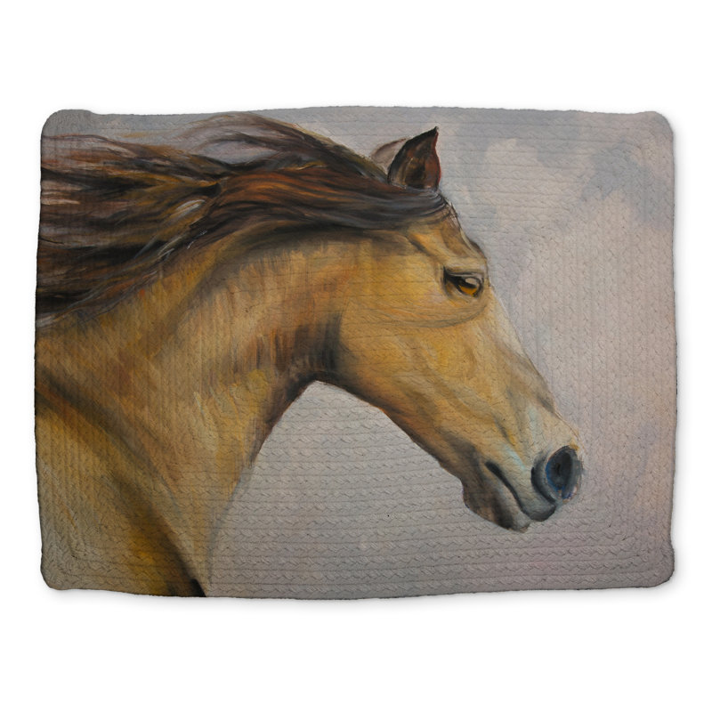 Napperon brun avec motif tressé rustique