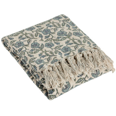 Delphine Throw Machine Woven Throw Blanket