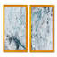 Ensemble de 2 reproductions d'art sur toile - Coups de peinture abstraits bleu clair-2016388277-2016388279