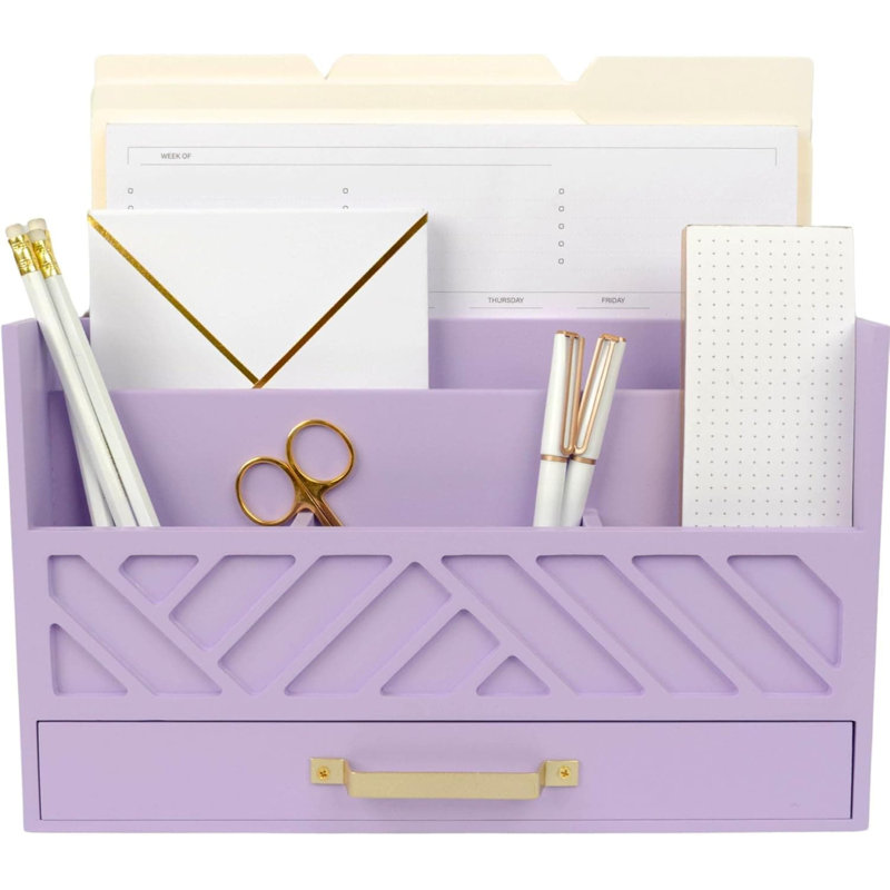 Desk Organiser, Purple