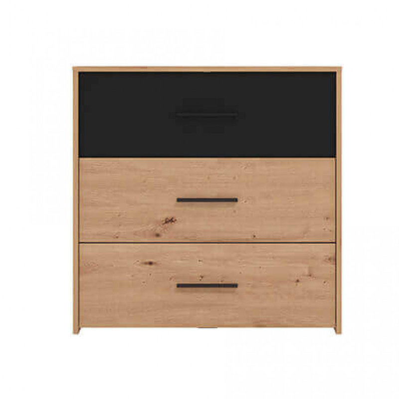 Carnstroan 128.5cm W Bilaminate Chipboard Bedside Table