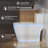 Modern Toilet with Gold Flush Button, 17" Comfort Chair Height, Powerful Dual Flush Elongated One-Piece Bathroom Toilet Bowl, Quiet Close Seat