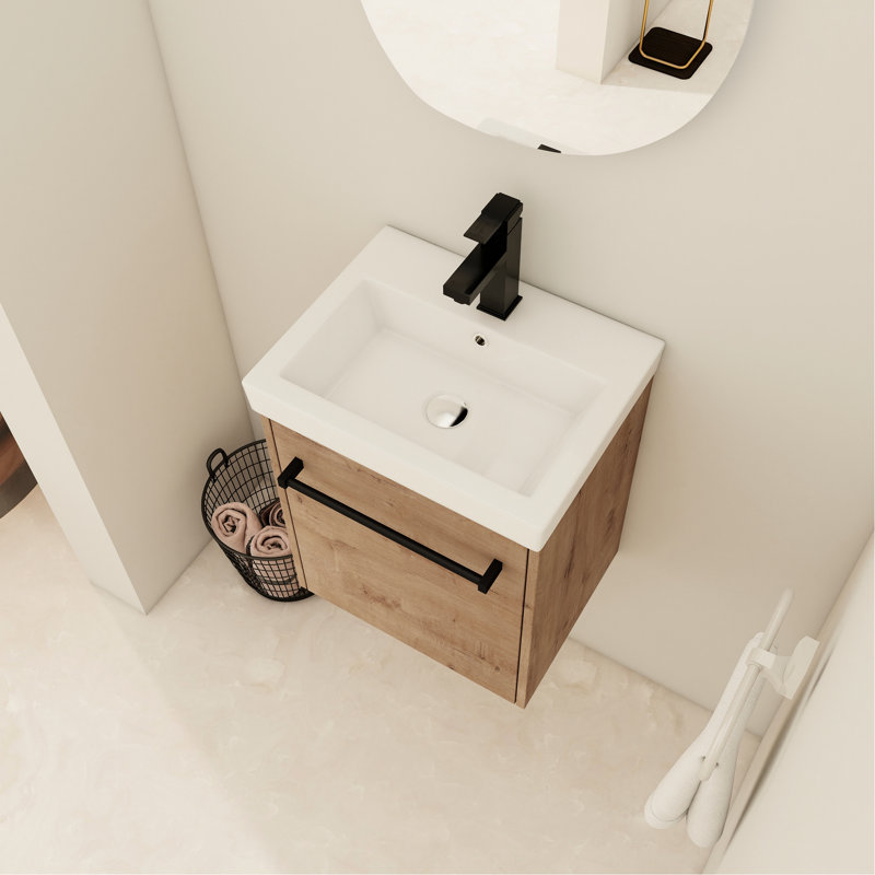 Meuble-lavabo mural de 18 po Ellaline