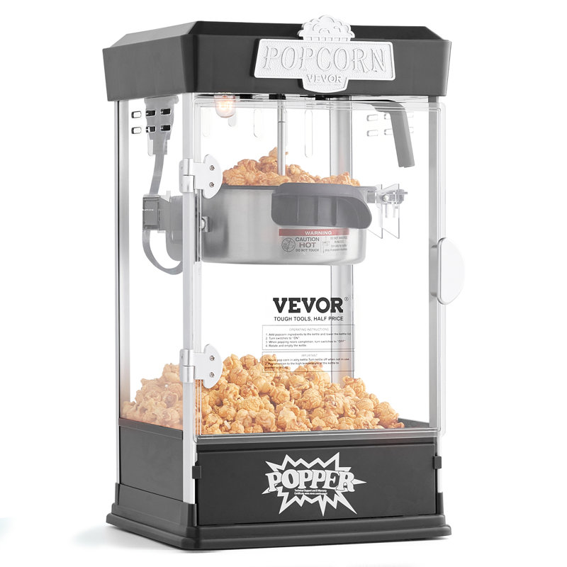 Popcorn Popper Machine Tabletop Popcorn Maker 480W 4 Oz, Black