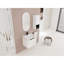 Meuble-lavabo mural 24 po avec lavabo en céramique, armoire latérale et portes à fermeture douce, armoire combinée