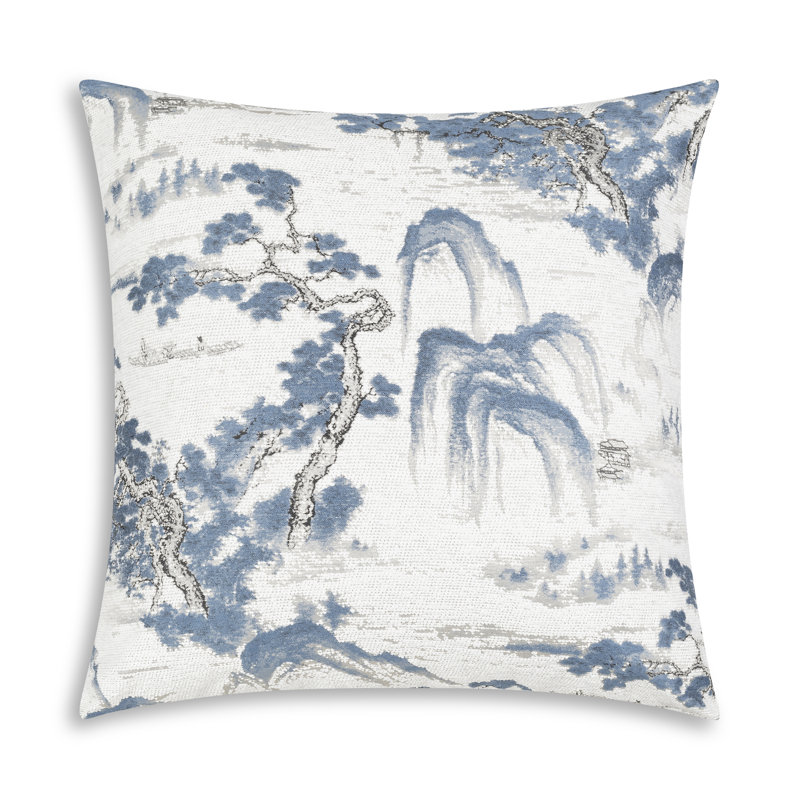 Chinoiserie Blue Pillow