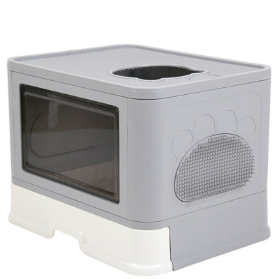 Plastic Litter Box Enclosure with Scoop