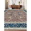 Hand-Knotted High-Quality Rust and Blue Area Rug