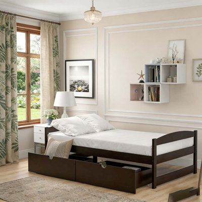 Lit plateforme simple avec deux tiroirs
