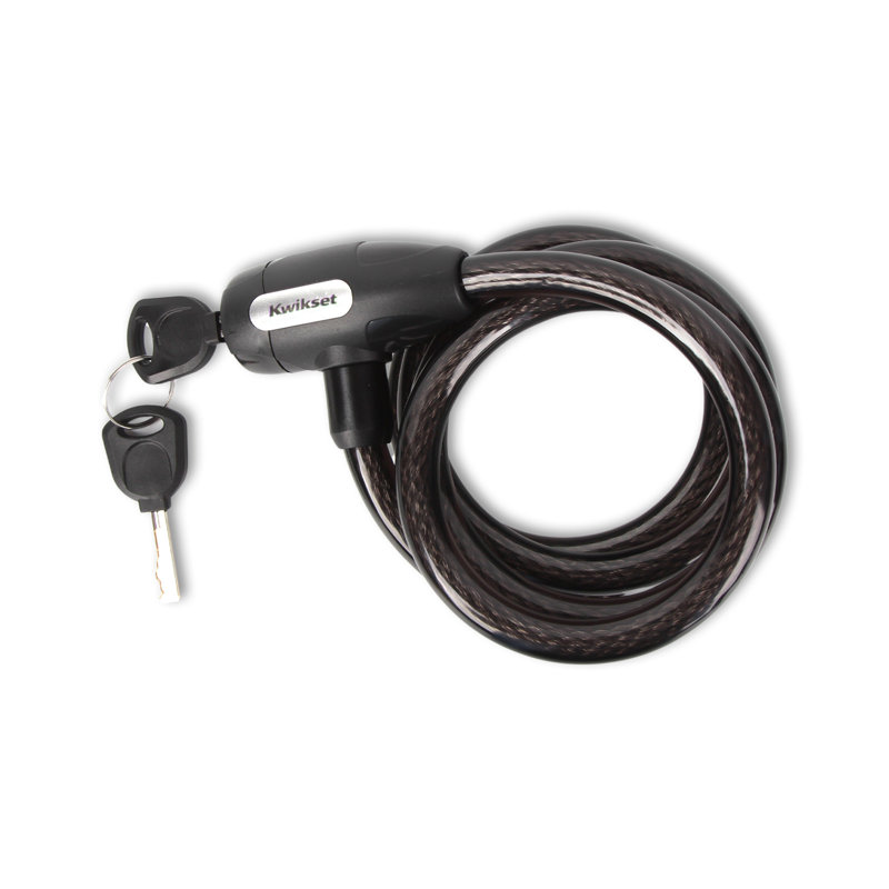 Kwikset 5 ft Keyed Bicycle Cable Lock, 1/2 in Diameter, 1 Pack