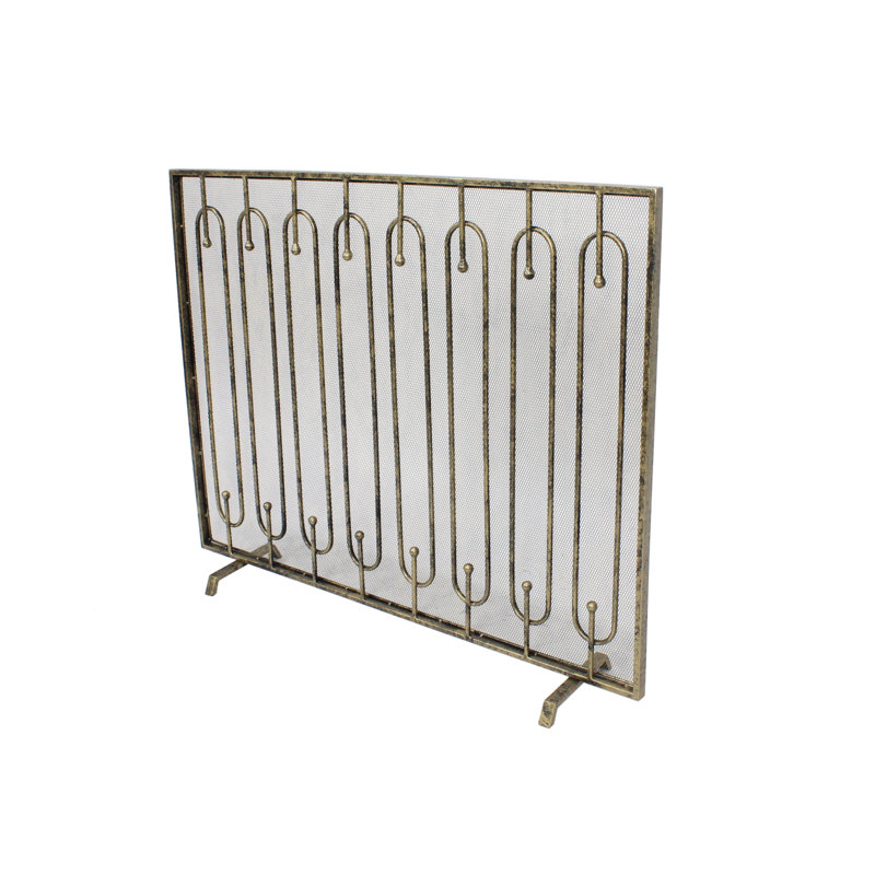 Bigvai 1 Panel Metal Fireplace Screen