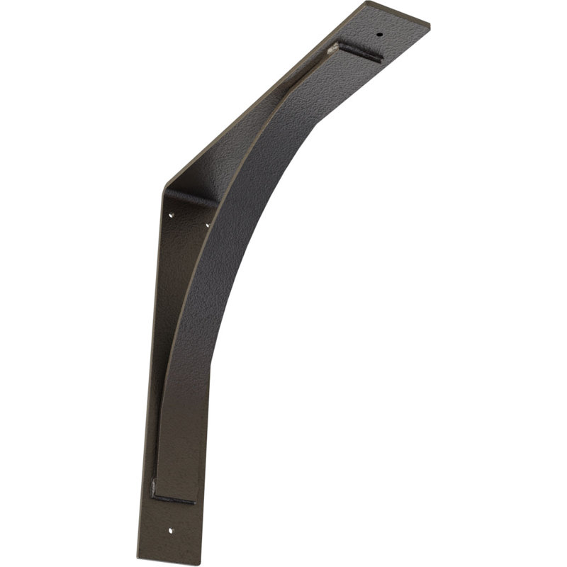 Support en acier Morris, Bronze foncé martelé, H 18 po x l 3 po x P 18 po