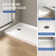 60 in. L x 32 in. W Single Threshold Shower Base Pan With Non-Slip Textured Surface, White Acrylic Shower Base for Bathroom with Drain, White