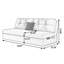 Canapé modulaire brun en cuir véritable-137800182