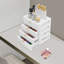 Boîte de rangement de bureau, organisateur de bureau avec tiroir, blanc