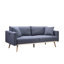 Divan-lit convertible Radella avec ports USB, prises de courant, poches, coussins, capitonnage