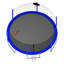 Trampoline 16 pi avec pompe à panier de basketball et échelle avec but de soccer - bleu-118610997