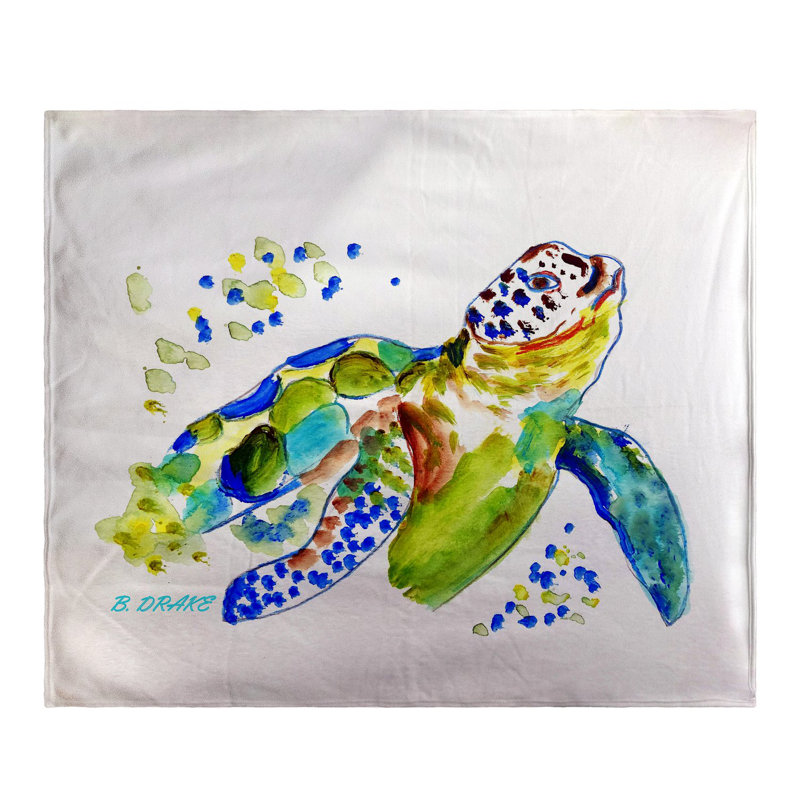  Jeté bébé tortue de mer