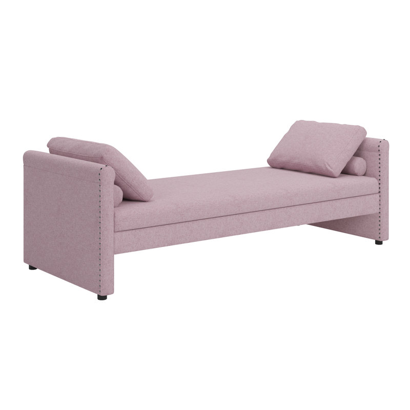 Chaise longue rembourrée Jazarion, Rose