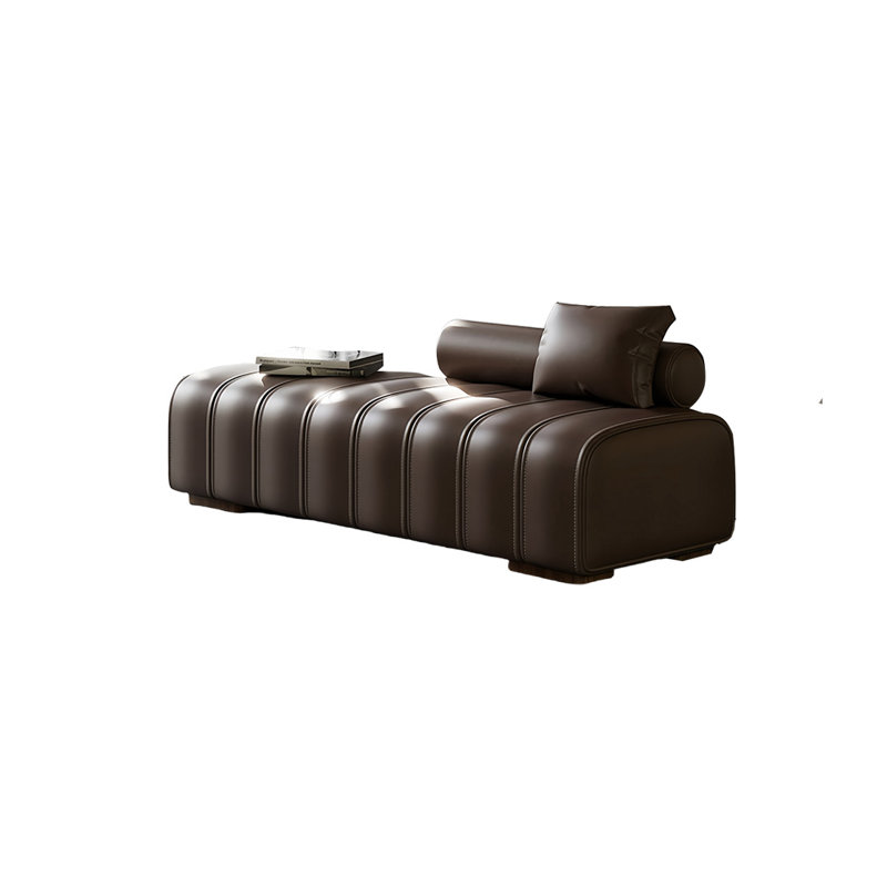 Banc rembourré Linoshka, Café, H 21,56 po x l 59,05 po x P 17,71 po