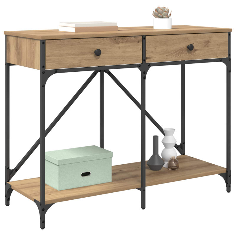 100cm Console Table, Artisan Oak