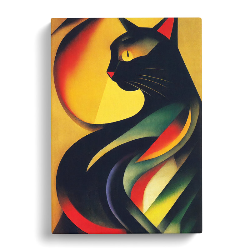 Magical Cat Abstract - Wrapped Canvas, 76cm H x 50cm W x 3cm D