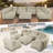 7-Piece Outdoor Sectional Sofa For Patio, Garden And Swimming Pool-279153029
