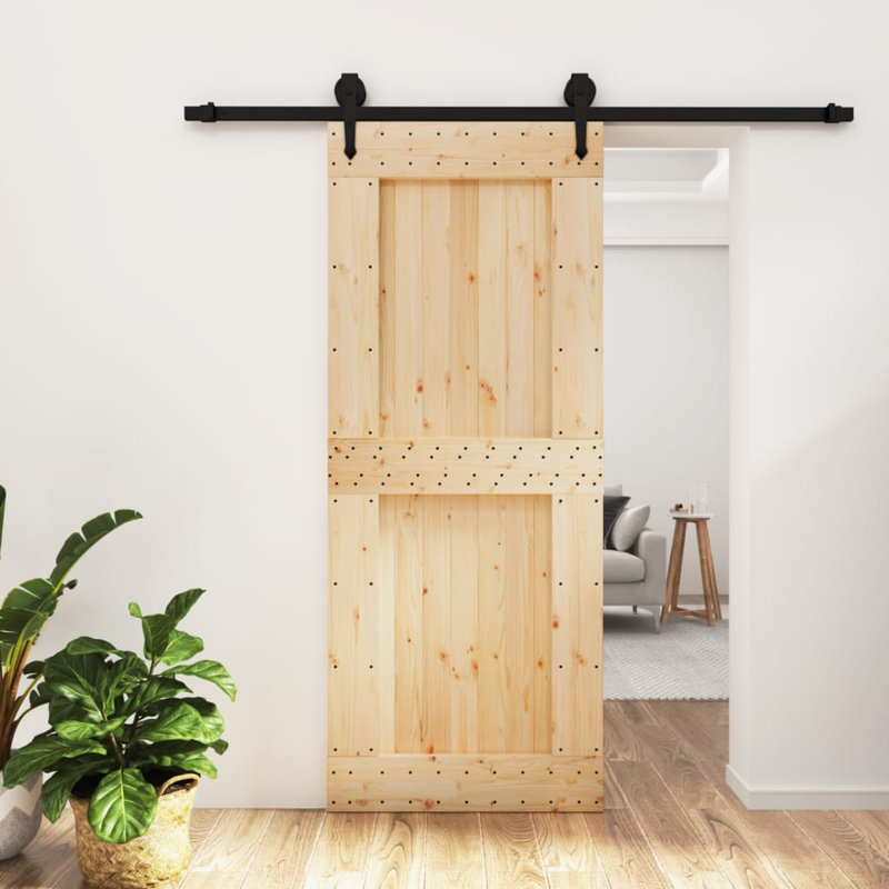 Porte coulissante avec quincaillerie Vidaxl, 33,5 po x 82,7 po