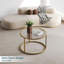 Petite table basse ronde en verre-1735798321