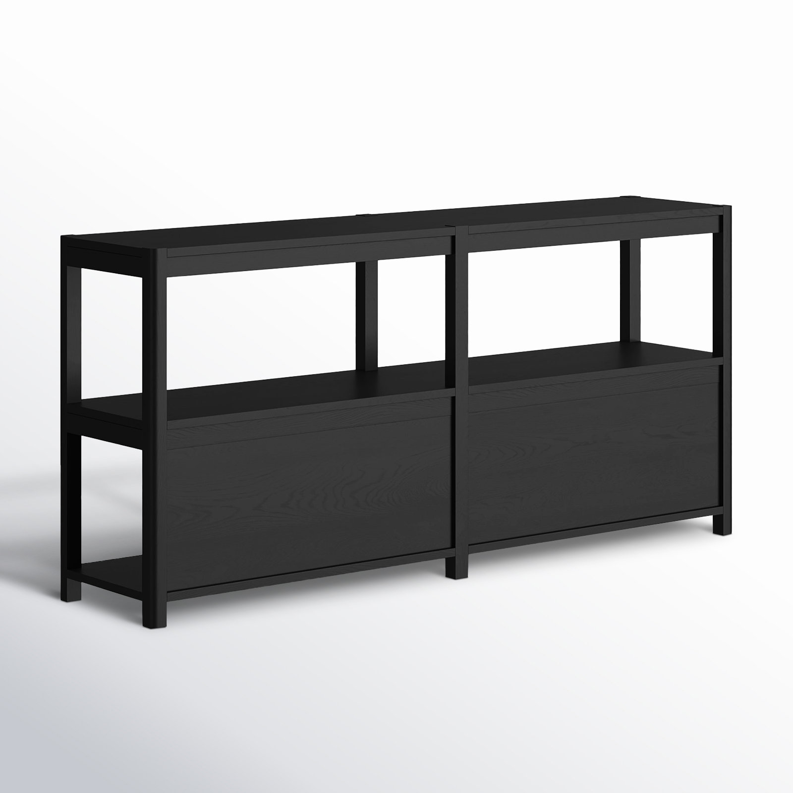 Versa 70" Acacia Bookcase, Black