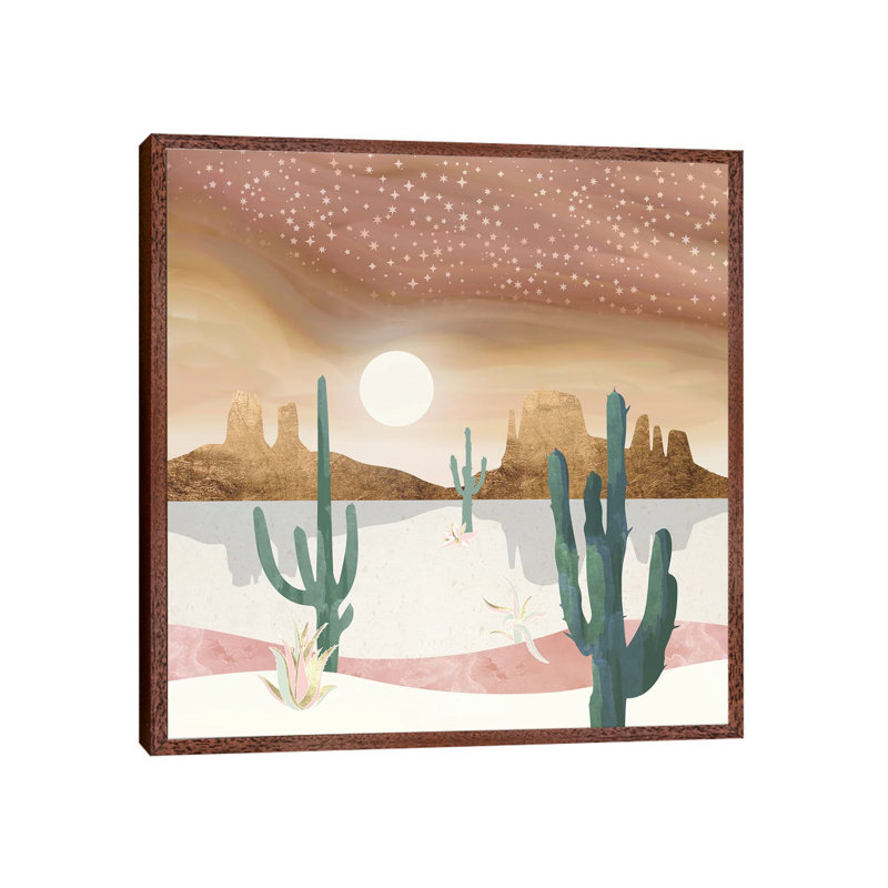 Honey Sky - Print on Canvas, Classic Brown Wood Framed, 45.72 cm H x 45.72 cm W