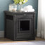 Littell ECOFLEX Cat Litter Box Enclosure End Table in Black