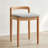 Natural Beech Wood Make-up Stool Bed Bench for Dining Room and Bedroom, Durable and Comfortable with Soft Linen Cushion