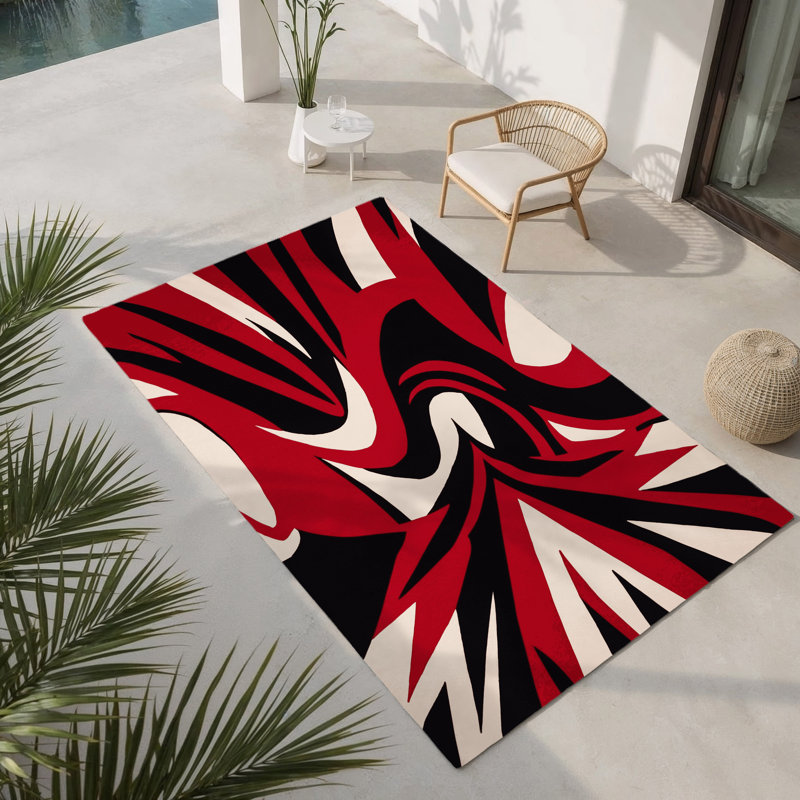 Tapis abstrait intérieur et extérieur Abstract Redshift, Rectangle 1 pi 6 po x 2 pi 6 po