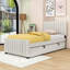 Lit plateforme simple en bois avec lit gigogne Sterns-791209674