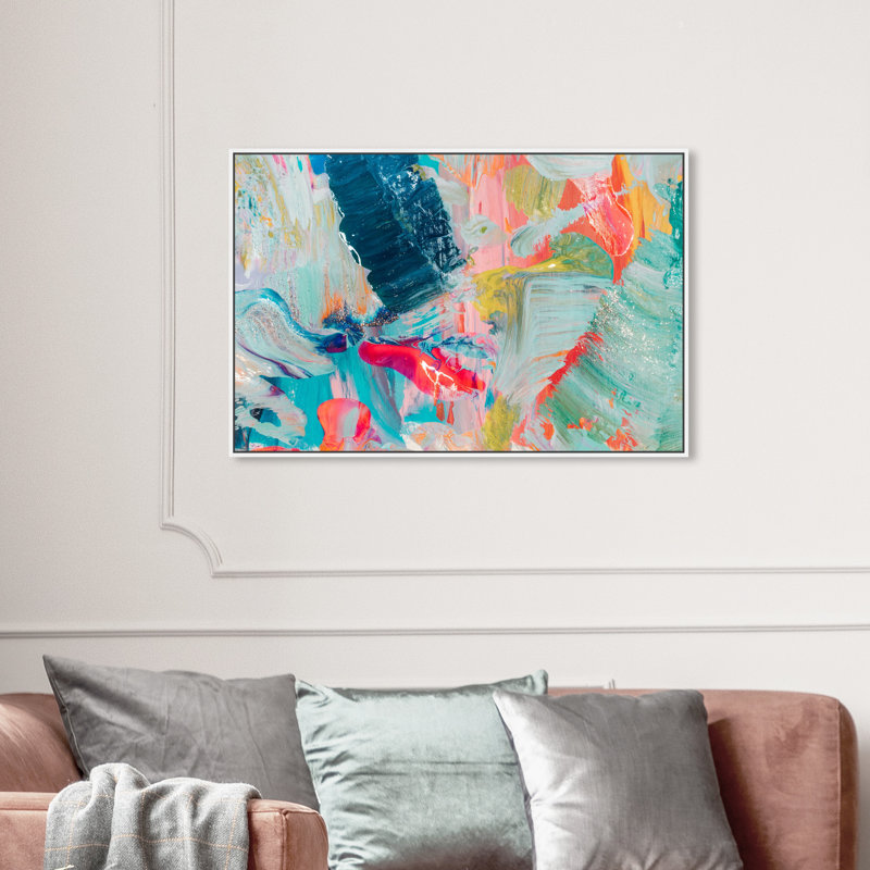 «Abstract That Love Feeling», impression sur toile, Toile encadrée, H 24 po x l 36 po, Noir