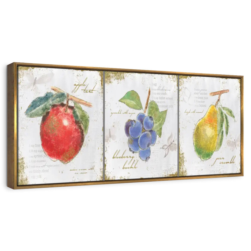 Trésors de jardin I, 37" X 13", Floating Frame Gold