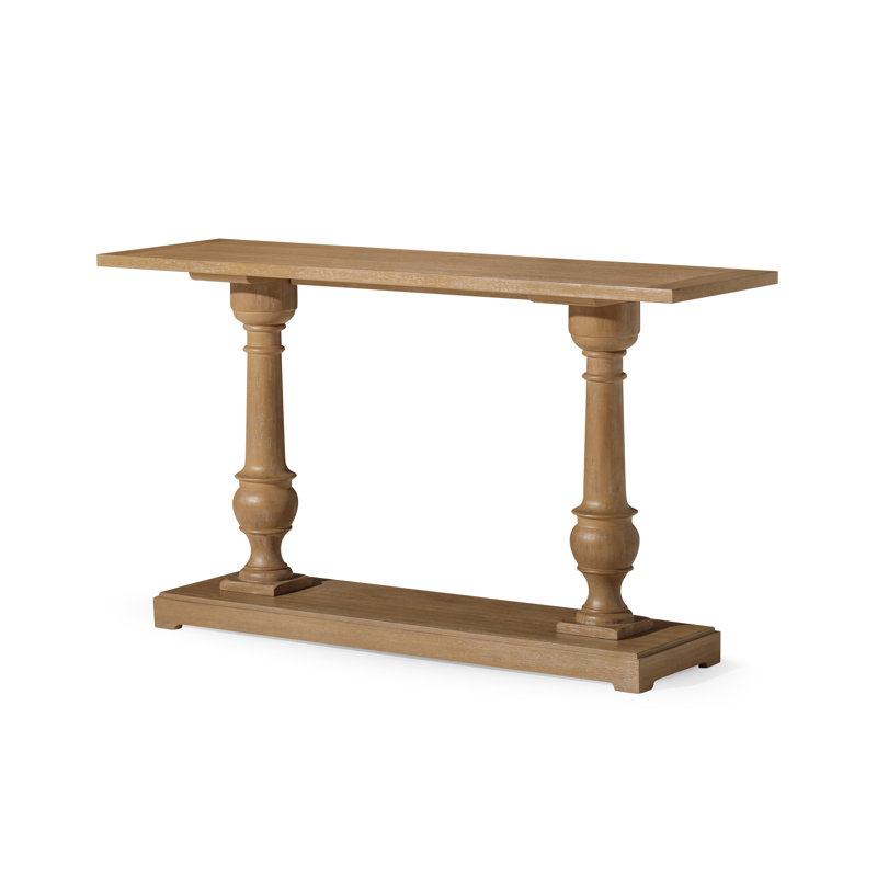 Arthur 60" Antiqued Natural Solid Wood Console Table