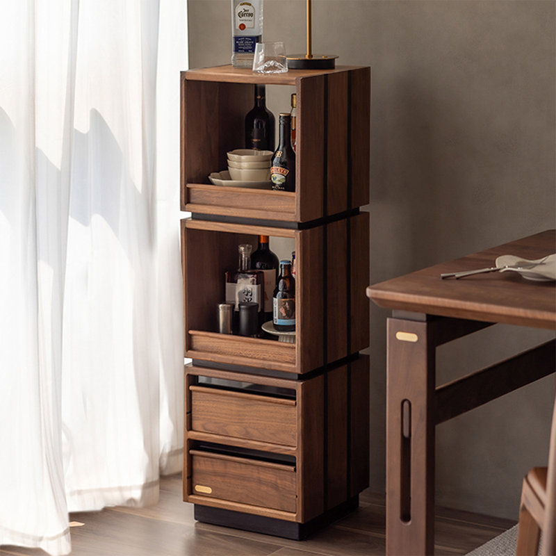 Nut-Brown Modern Solid wood Standard Bookcase
