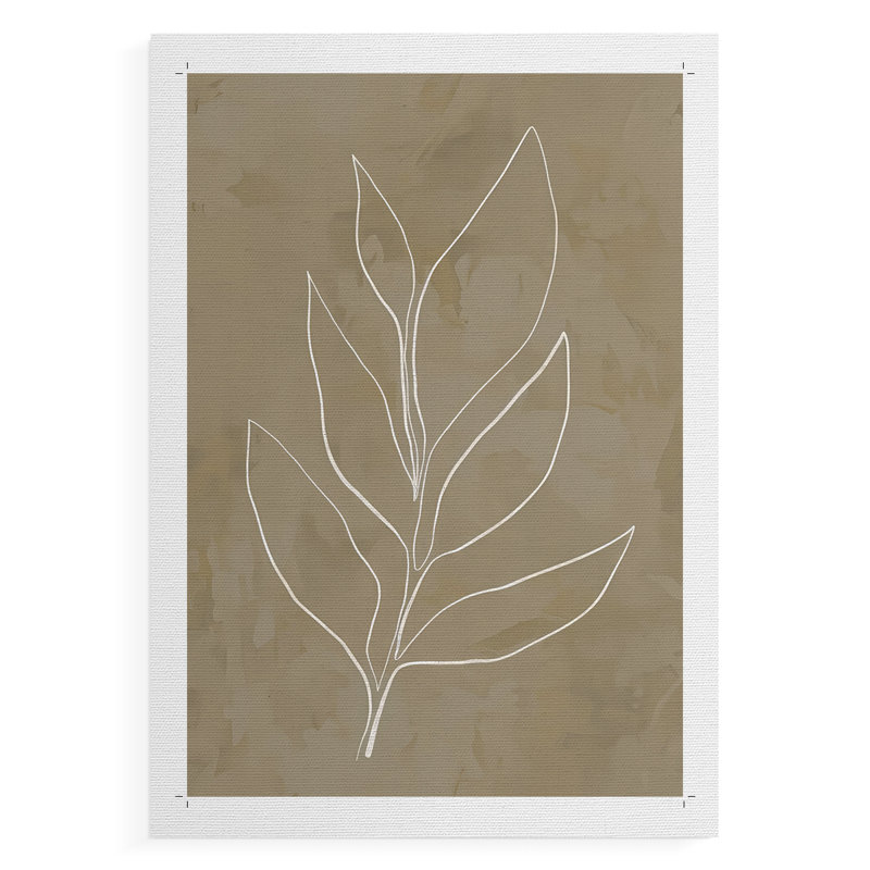 Feuille, art au trait II - impression sur toile seulement - non encadrée, H 27 po x l 18 po