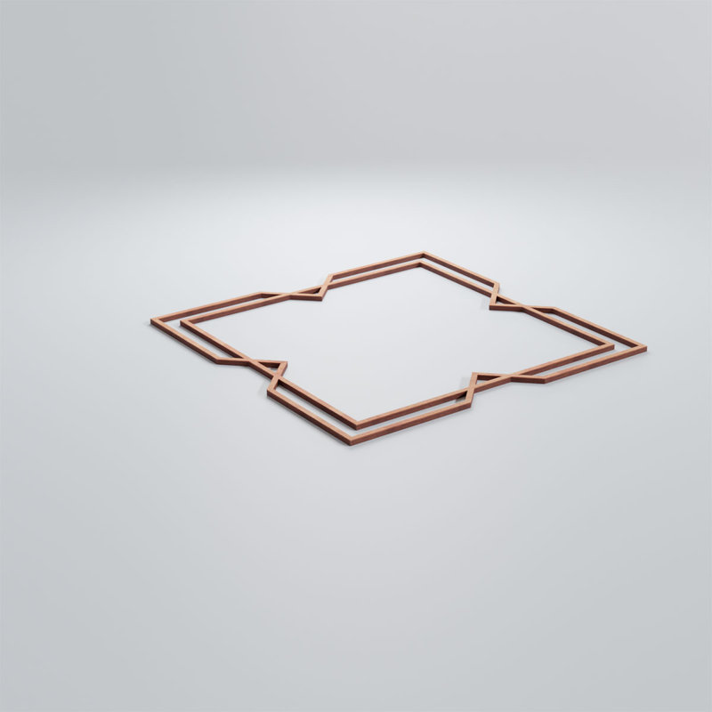 Panneaux muraux Fleming, H 11 3/8 po x l 11 3/8 po x P 3/8 po, Cerise
