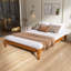 Structure de lit plateforme en bois de bambou massif et solide, avec support en lattes de bois, aucun sommier requis, assemblage facile-1170368171