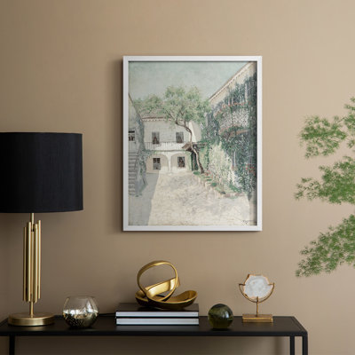 «Vintage Landscape CXC», reproduction encadrée - bois massif