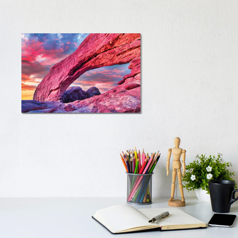 Moab Arch by Mark Paulda - Print on Canvas, 20.32cm H x 30.48cm W x 1.91cm D, Wrapped Canvas