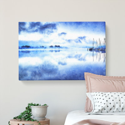 Boats Upon Lake Constance Painting - Print