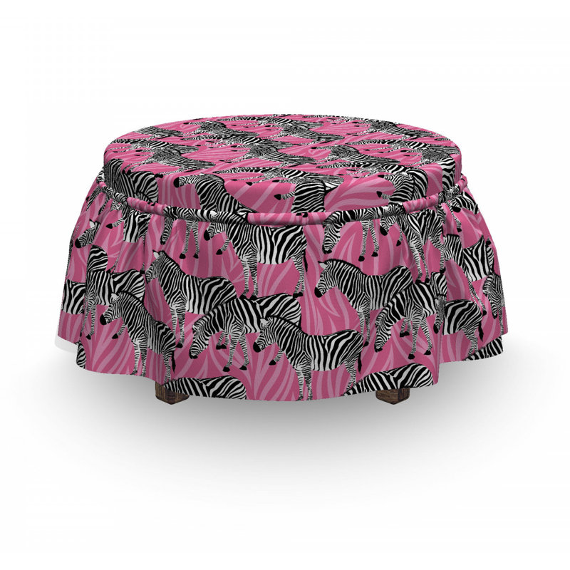 Housse pour repose-pieds pastel animaux sauvages