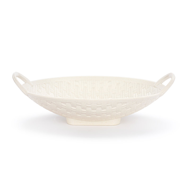 Melamine White Bread Basket - 14.5X8in