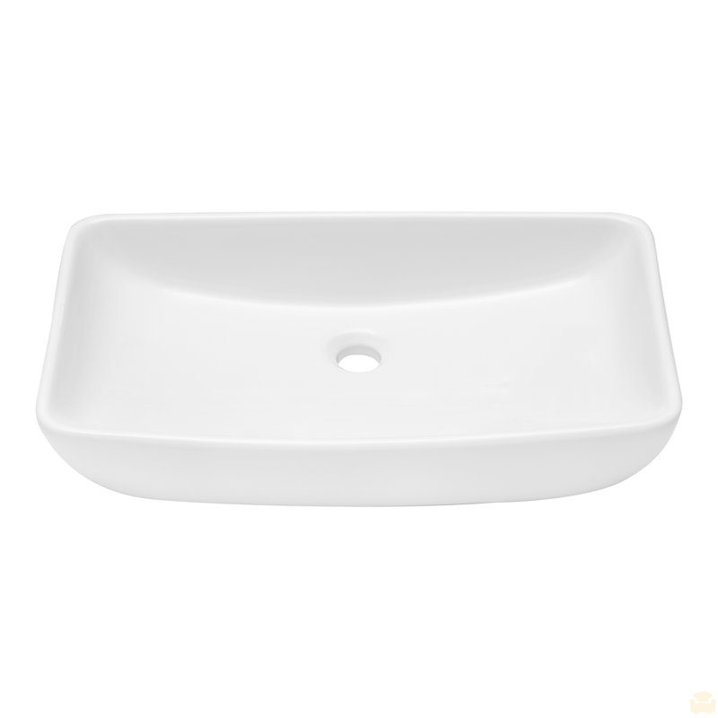 24"X15" Ceramic Rectangular Vessel Bathroom Sink