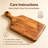 Acacia Wood Cutting Board with Handle, Paddle Serving Board for Kitchen, Charcuterie Cheese Board with Hanging Hole, Decorative Carved Wooden Board for Cooking and Serving